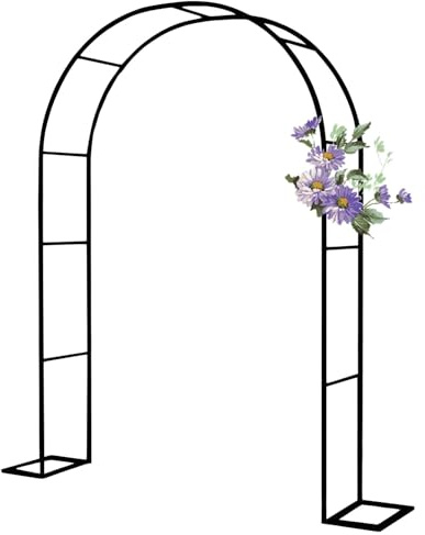 Arche de jardin pour plantes grimpantes en métal, treillis, décoration de mariage, 120 x 220 cm, 140 x 230 cm, 180 x 250 cm, pergola de jardin noire pour roses et vignes