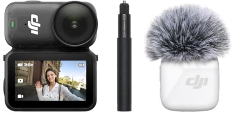 DJI Osmo Nano Bundle Vlog (128 Go), caméra 4K à Porter, Micro Mini TX Blanc | Avec DJI Mic Mini TX blanc | 4K/60 ips et FOV large 143° | Enregistrement POV mains libres | Design magnétique à porter