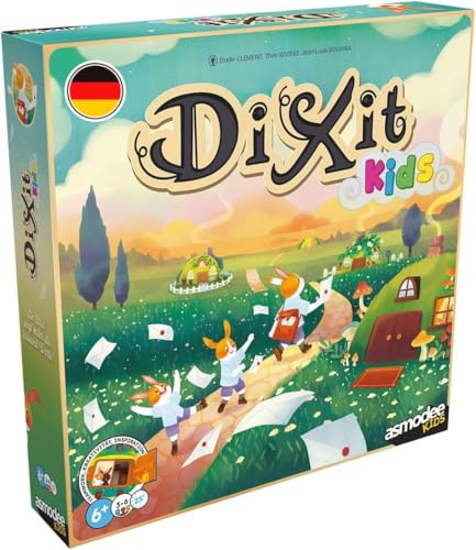 Asmodee, Dixit Kids, Kooperatives Kinderspiel, Deutsch | Kindgerechte Adaption des Kultspiels Dixit für 3-6 Spieler, 25 Minuten, Fantastisches Erzähl‑ und Ratespiel ab 6 Jahren