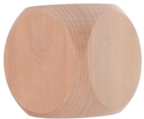 Gogogmee Dés De Jeu De Société en Bois Massif 80 Mm pour Loisirs Créatifs Et Fêtes, Dé à 6 Faces Vierge Soi-même, Accessoire Polyvalent Personnalisation Jeux Et Soirées
