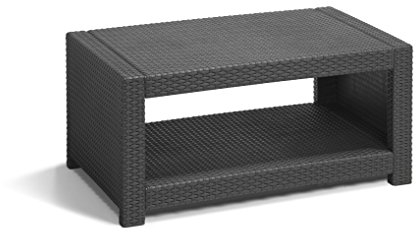 Allibert by Keter Gartenmöbel-Set Monaco, Outdoor-Möbel, 4-Sitzer, aus Rattan, Lounge-Set