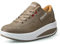 Donne Sneaker Dimagrante Scarpe Passeggio & Scarpe Ginnastica Fitness Cunei Piattaforma Scarpe（42,Cachi