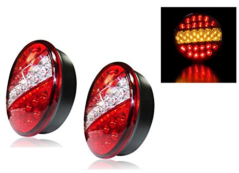 Lot de 2 x 12 V 24 V LED Feu arrière de restauration lamps lumières Remorque Camion socle basculant pour châssis