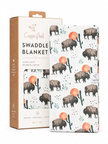 Copper Pearl Large Premium Knit Baby-Swaddle Receiving Blanket Bison