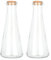 Magic Season Bouteilles Décorative en Verre avec Bouchon en Liège (350 ml Bouteilles Coniques / 2 Pièces)