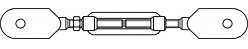 TOOLCRAFT TO-6866085 Spannschloss M20 Stahl feuerverzinkt DIN 1480 1St.