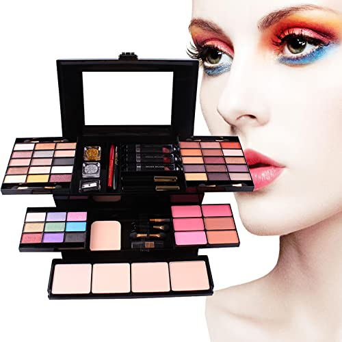 39 Farben Makeup Set, Cosmetics Schminkkassette, Kosmetik Eyeshadow Palette, mit Concealer, Gesicht Puder, Rouge, Lippenstift, Augenbrauenpuder und Eyeliner