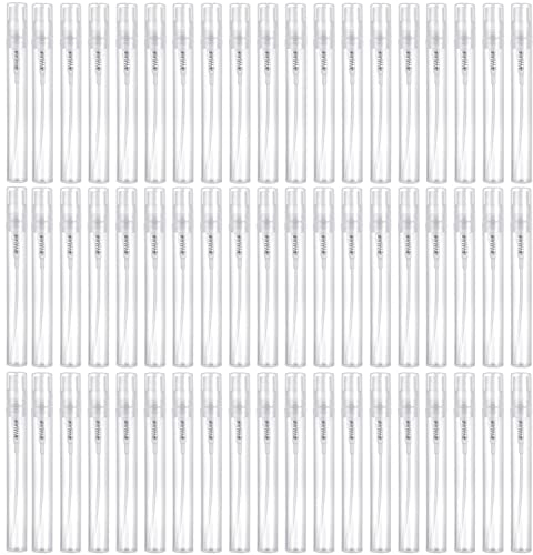SENENQU 120 Stück 5ml Parfumzerstäuber Sprühflasche, Mini Feinnebel Sprühflasche Transparent, Leer Zerstäuber Sprühflaschen 5ml, Duftproben Fläschchen für Parfüm, Körperpflege Flüssigkeit, Kosmetik