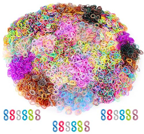 Toyland® 12,000 Mixed Loom Band Refills - 40 Packets of 300 - Assorted Designs