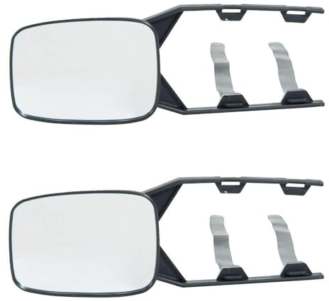 Baceyong 1 Pair Car Towing Mirror, Caravan Wing Mirror Extensions Caravan External Mirrors Trailer Dual Glass Long Arm Wing Mirrors