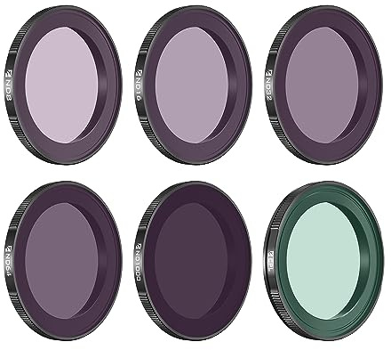 Freewell All Day 6Pack ND8, ND16, ND32, ND64, ND1000 und CPL Filter Kit Kompatibel mit Action 5 Pro/Action 4/Action 3 | ND8, ND16, ND32, ND64, ND1000 und CPL