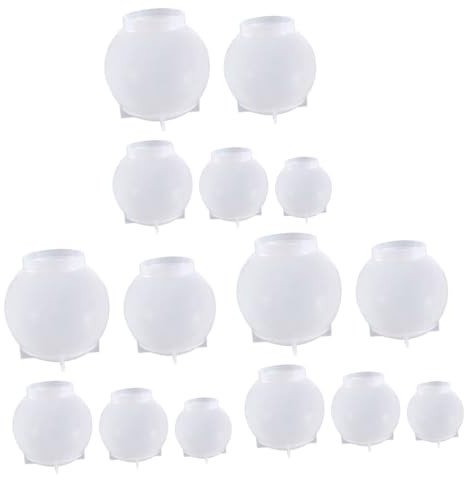 NUOBESTY 15stücke Teiliges Silikonformen Für Kugeln Diy Wasserbasis Harz Gießformen Für Kerzen Seifen Und Schmuck