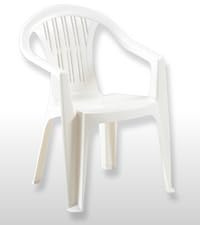 Tomaino - Chaise De Jardin en Plastique Monobloc - Lot de 6 Chaises pour Extérieur en Résine Empilables, Accoudoirs (6, Blanc)