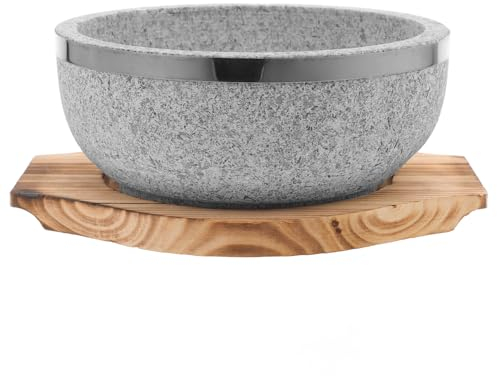 PRETYZOOM Ciotola Per Bibimbap Coreana in Pietra Da Cucina Per Alimenti Caldi Per Zuppa Di Riso Noodles e Cibo Brasato Resistente e Riutilizzabile