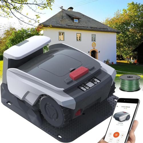 Fablestoryem Cortacésped Robótico Automático, Cortacésped Robot de Jardín con Control de App, Cortacésped con Navegación Precisa y Evitación de Obstáculos para Jardines de hasta 1500m²