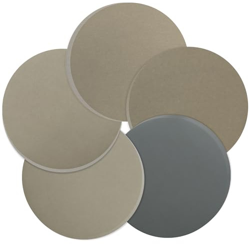 VIBRATITE 50 Stück Schleifpapier 125mm Klett 2000-10000 Körnung Ohne Loch | Siliziumkarbid, Nass und Trockenschliff, Runde Schleifscheiben, für Exzenterschleifer, Auto, Holz, Metall