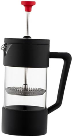 GREENADSCAPE Caffettiera Maker Pot Ml Con Rosso Teiera Per Caffè e Tè Portatile in Acciaio Inox