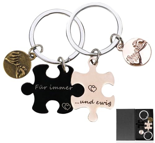 Anicy Personalisierte Geschenke Schlüsselanhänger Paar Geschenke Jahrestag Valentinstag für Ihn Sie