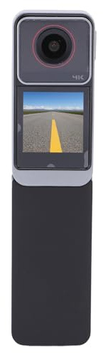 Jectse Cámara de Acción, Cámara de Bolsillo 4K Panorámica Portátil de 360 ​​Grados con Estabilización de 6 Ejes para Bucear y Andar en Bicicleta