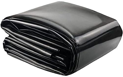 PVC-Teichfolie, 0,5 mm dick, wasserdicht, Teichfolie für Fischteiche, Wasserspiele, Bäche, Springbrunnen, Wasserfälle und Wassergärten, Teichfolie für Gartenteiche, schwarz, 1 x 1 m