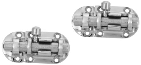 SHINEOFI 2pcs Boat Bar Sliding Lock Door and Window Latch Bolt for Security Applications Easy Installation Non-Rusting for Boats and Homes