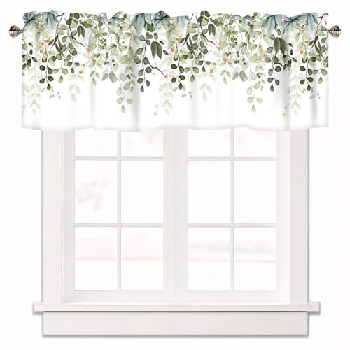 Cliduli Mantovana decorativa per finestre, Trattamenti creativi per finestre 1 pannello Tende corte per finestre della cucina Bagno Camera da letto, 137 x 46 cm