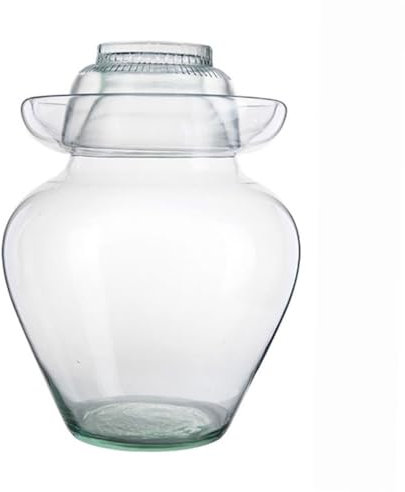 KICHOUSE Recipiente De Vidrio Para Fermentación De Encurtidos y Kimchi Tapa De Vidrio Para Servir Limpio y Proteger Los Alimentos