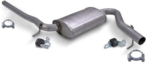 ATEC Mittelschalldämpfer + Montagematerial Kompatibel mit AUDI A4 B6 (8E2), A4 B6 Avant (8E5), A4 B7 (8EC), A4 B7 Avant (8ED)