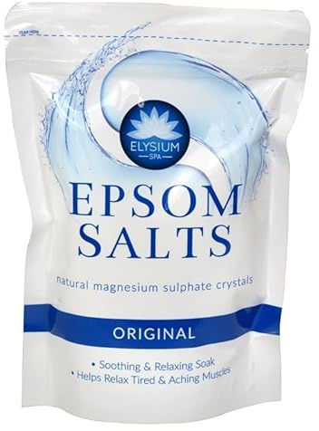 450g, Epsom Salts Original, Pure Magnesium Sulphate Crystals, Muscle Relaxation, Bath Soak & Garden Use, Relieves Aches & Pains, Natural Detox & Skin Softening