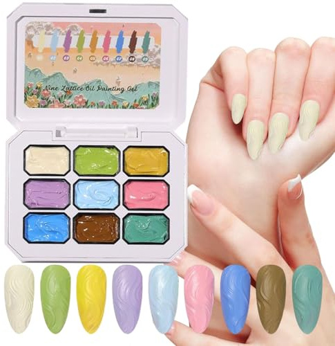 Gel para Uñas con Técnica de Herramientas De Manicura De 9 Colores Y Larga