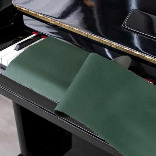 Whakano Klaviertastatur Abdeckung Staubschutz Tuch für 88 Tasten,Piano Keyboard Cover für Klavier Digitalpiano E Piano Flügel Upright,Tastatur Schutz Staub Abdeckung gegen Schmutz,Grün,126x18cm