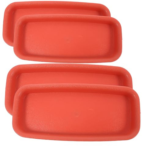 jojofuny Sottovasi Antigoccia Set 4 Vassoi Rettangolari per Vasi da Piante in Plastica Vassoio per Acqua con Profonda Scanalatura, Facile da Pulire per Interno e Esterno per Giardinaggio