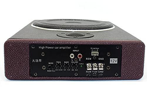 Ejoyous Autoradio de 8 pouces, système de caisson de basses ultra fin sous le siège avec amplificateur de puissance de 600 W pour une expérience audio de voiture améliorée