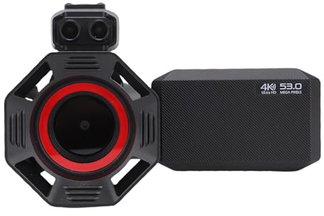 Tbest Appareil Photo Numérique 4K Résolution époustouflante Autofocus WiFi Vlogging Caméscope à Affichage Couleur (Black)