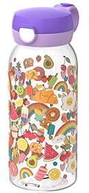 Mepal - Dricksflaska med Flipplock Campus - Locket Öppnas med en Knapptryckning - För Kolsyrade Drycker - Vattenflask - Läckagesäker och Diskmaskinssäker - 600 ml - Food Fest