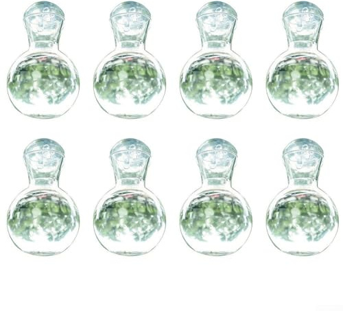 URPIZY Transparenter Bulb Vase Hängeblumentopf mit Saugnäpfen für Fenster zur Pflanzenvermehrung, Wasserpflanzen Stecklinge Beobachtung Wurzeln, für DEKO für Wohnzimmer Büro ohne Bohren(8 Set)