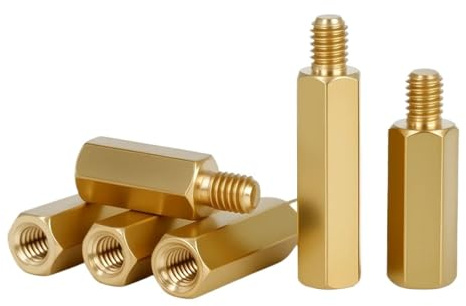 M2,5 Hex Messing Board Rack Bolzen Abstandshalter Gewinde Motherboard Abstandshalter Stecker-Buchse PCB Unterstützung Abstand Schraube Bolzen Säulen Säulen(9mm(30pcs),M2.5(Thread 3mm))
