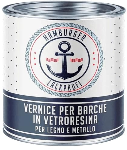 Hamburger Lack-Profi 2K Bootslack GLÄNZEND Resedagrün RAL 6011 Grün für GFK/Kunststoff/Polyester Yachtlack Yachtfarbe Bootsfarbe (1 L)