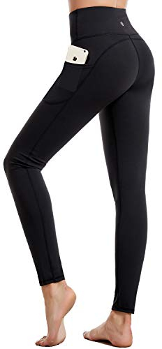 CAMBIVO Leggins Donna Sportivi, Pantaloni Yoga a Vita Alta con Tasche per Fitness, Pilates, Corsa, Allenamento