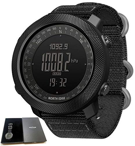 LQQZZZ Montre d'extérieur pour Homme - Étanche - Montre de Sport Militaire - Altimètre - Baromètre LED - Tactical - Boussole - Fonction chronomètre - Convient pour l'alpinisme, la Natation et