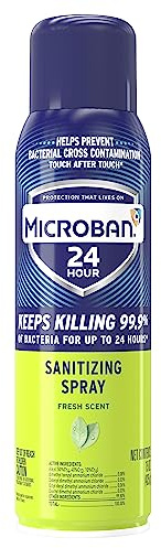 Microban 24 Hour Disinfectant Sanitizing Spray, Fresh Scent, 15oz