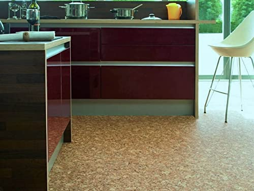 PVC Bodenbelag Vinylboden in Korkoptik, Zuschnitt (2m breit, 3m lang)