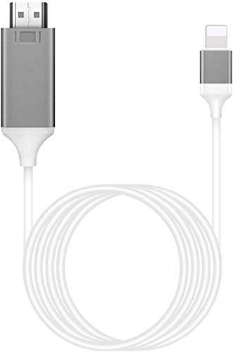 Apple MFi Certified Lightning to HDMI Adapter for Phone to TV,Compatible with iPhone,iPad, Sync Screen Connector Directly Connect on HD TV/Monitor/Projector NO Need Power Supply