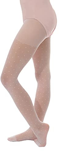 Aurellie Medias transparentes para niñas, color blanco con patrones, para comunión, ocasión especial, dama de honor, 3-4 años