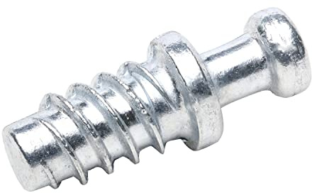 20 Pack Screw-in Dowel Furniture Connector, Zinc, 11/32 (9mm) Length for 3/16 (5mm) Hole, R014Z