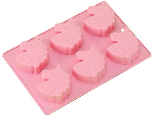 DULKET Chocolate Moulds Silicone Unicorn Bakeware Molds Jelly Mold Chocolate Soap Pudding Cake Handmade Baking Tools Tray Mould DIY Tool Non Stick Reusable