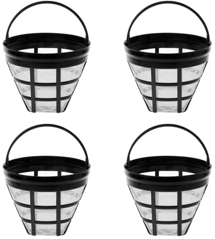 Rosixehird Porte Filtre à Café, Réutilisable Filtre À Café Taille 4, Filtre À Café Permanent Taille 4, Filtre À Café Permanent Lavable avec Poignée pour La Plupart des Machines À Café