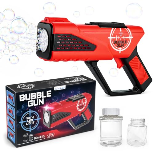 Bubble Gun Seifenblasenpistole Luftblasen elektrische für Kinder Blasenpistole Bubblespielzeug Kinderpistole Spielzeug Seifenblasen-Maschine Kinder Outdoor/Zufällig nach 2_farbig Sortiert