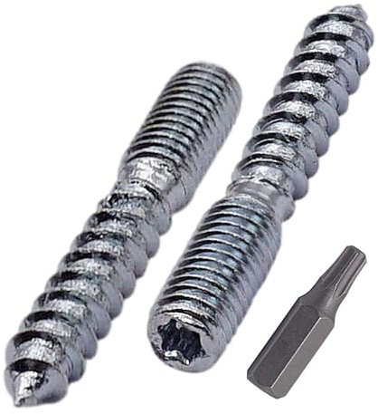 SKIR'CO (50 pièces) Boulons de suspension M8 x 50 mm, Vis à cheville à filetage double extrémité, Boulons à double tête