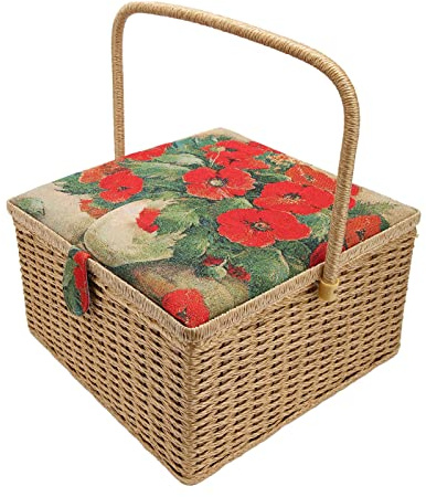 Grand Panier de Couture, Plateau Organisateur, Boîte de Rangement, Conteneur de Couture Portable Léger